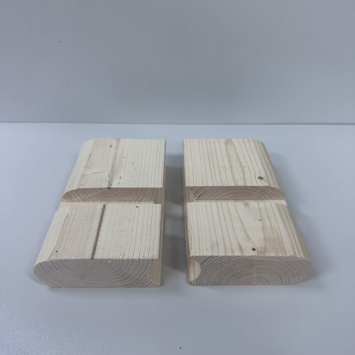 Saunaprofil Hauptprofil links und rechts mit Nut für Wandmontage – Holzprofil für Fasssauna SpaDucha