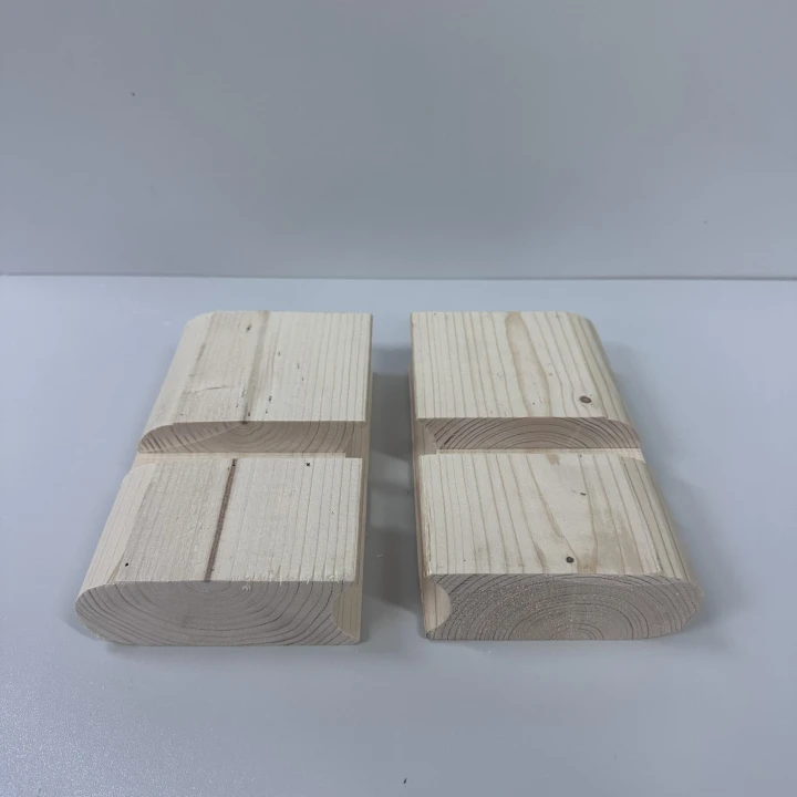 Saunaprofil Hauptprofil links und rechts mit Nut für Wandmontage – Holzprofil für Fasssauna SpaDucha