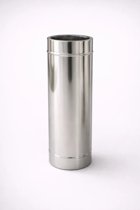 Isoliertes Schornsteinrohr für sichere Wärmeführung.