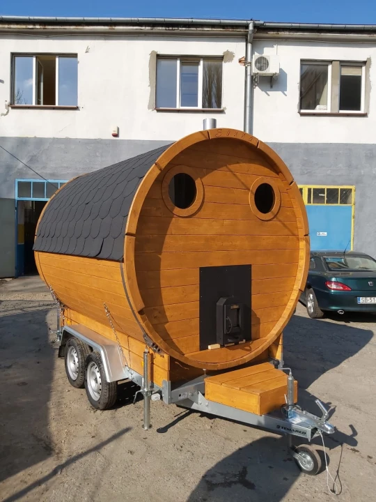SpaDucha mobile Gartensauna – Dachschindeln in Wunschfarbe